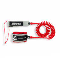 Sup coiled Leash - Grey/Red Color - 10’’ / 305 cm - HSPCNP001078 - hydrosport Cressi